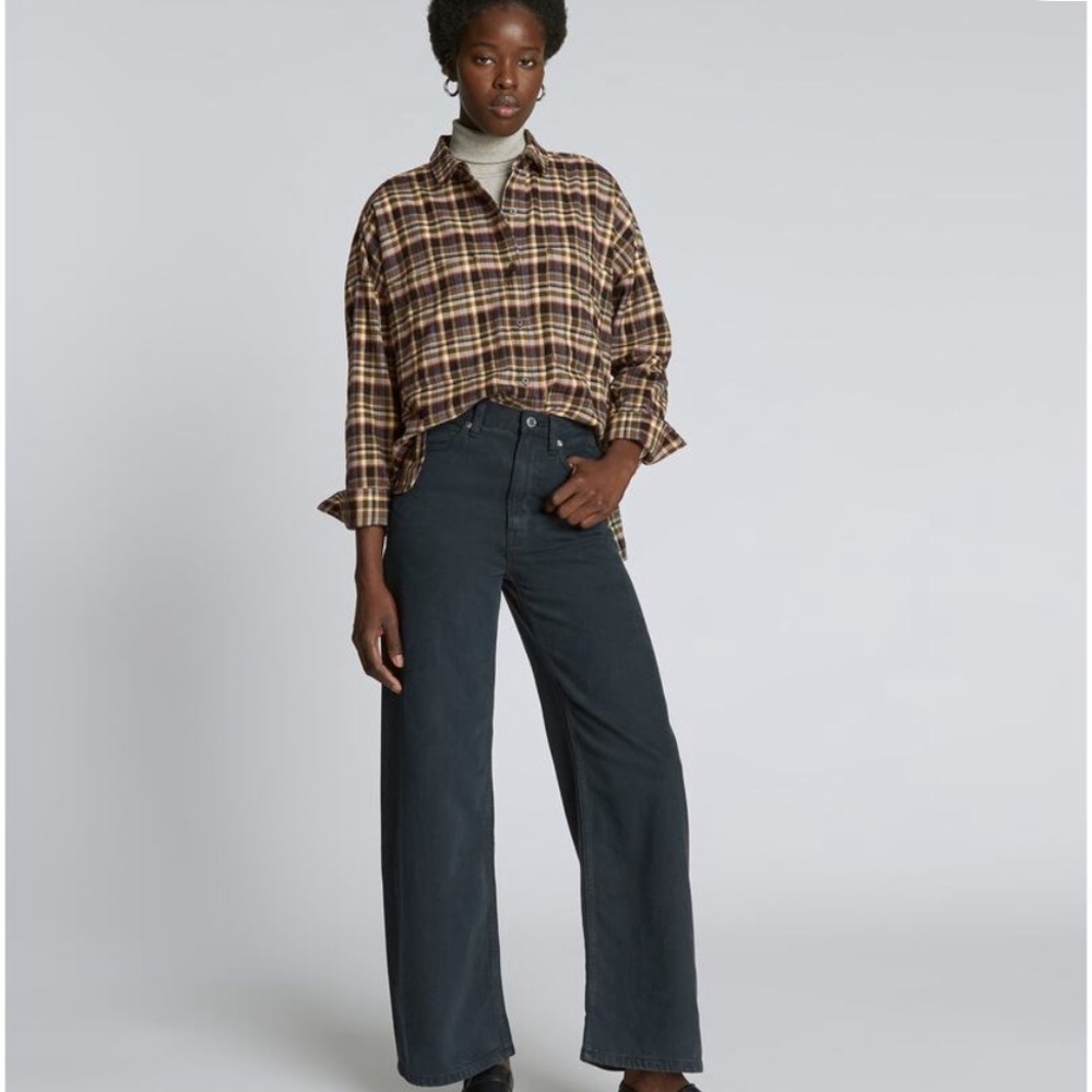 NWT Everlane Plaid the Boxy Flannel Shirt